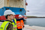 Andrew visiting the Port of Aberdeen's South Harbour