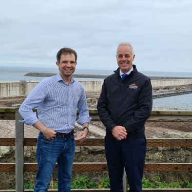 Andrew Bowie MP alongside Bob Sanguinetti CEO of Aberdeen Harbour