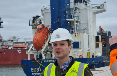 Andrew Bowie visiting the Port of Aberdeen