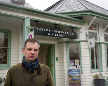 Andrew Bowie outside the Ballater Visitor Centre